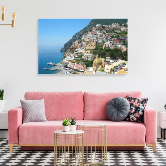 Positano Canvas Print Leinwanddruck (Insitu (Wohnzimmer))