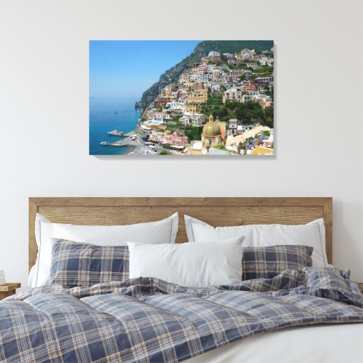 Positano Canvas Print Leinwanddruck (Insitu (Schlafzimmer))