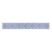 Positano Cobalt Blau und Weiße Tile Matching Ripsband (Vorderseite)