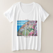 Positano - der Plus-Size-grundlegender T - Shirt (Design vorne)