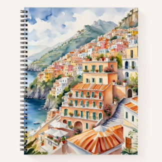 Positano: Die italienische Amalfiküste mit Aquarel Notizblock