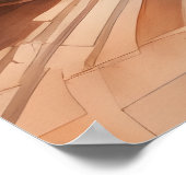 Positano Dream: Aquarell Sunset Vista Poster (Ecke)