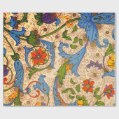 Positano Floral Grande Sangria Geschenkpapier (Flach)