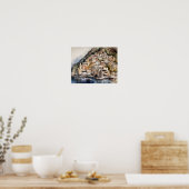 Positano Italien Aquarellkunst Print Poster (Küche)