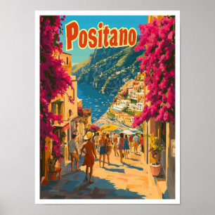 Positano Italien Art Vintage Poster