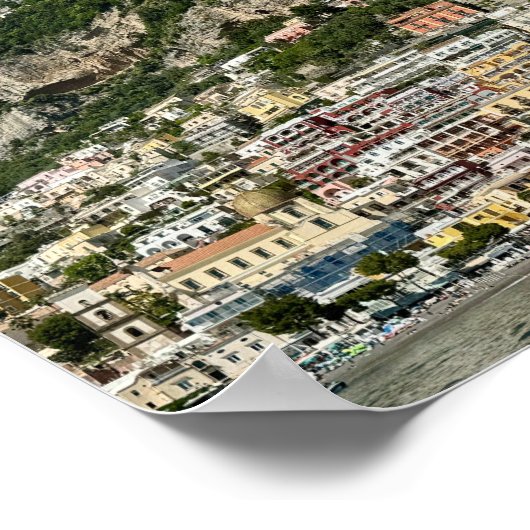 Positano, Italien Design Poster (Ecke)