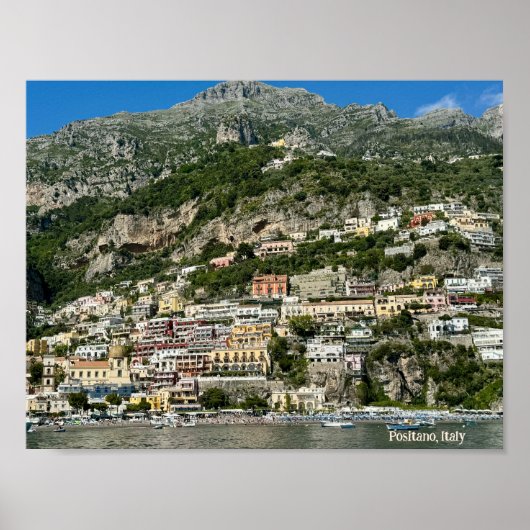 Positano, Italien Design Poster (Vorne)