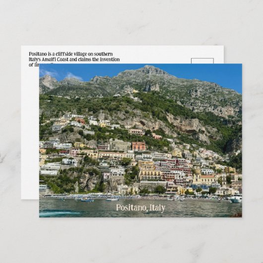 Positano, Italien Design Postkarte (Vorne/Hinten)