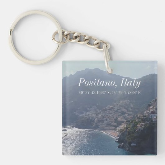 Positano, Italien GPS-Schlüsselanhänger Schlüsselanhänger (Vorderseite)