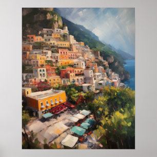 Positano Italien Malerei Art Print Poster