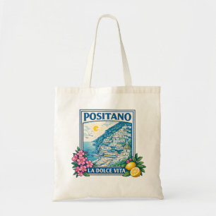 Positano Italien Mittelmeer Reise Kunst Tragetasche