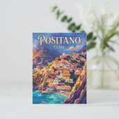 Positano Italien Postkarte (Stehend Vorderseite)