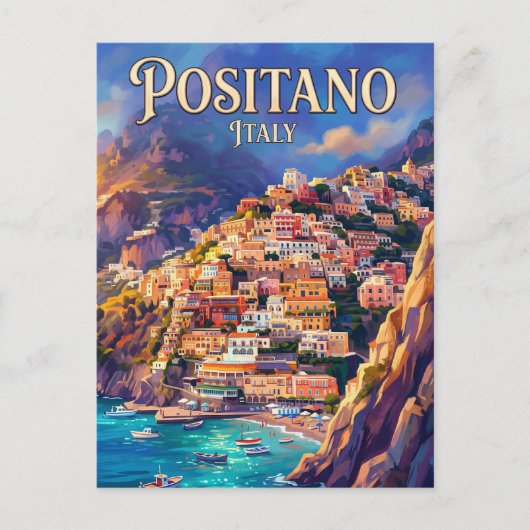 Positano Italien Postkarte (Vorderseite)