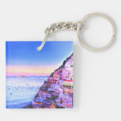 Positano, Italien Schlüsselkette Schlüsselanhänger (Rückseite)