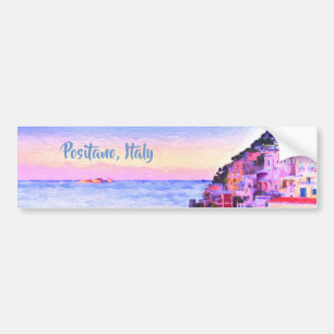 Positano, Italien Sonnenuntergang Aufkleber Autoaufkleber