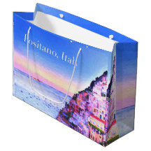 Positano, Italien Sonnenuntergang Geschenktasche
