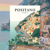 Positano, Italien Stadt Vintag Postkarte