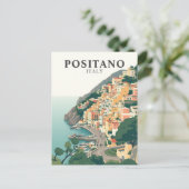 Positano, Italien Stadt Vintag Postkarte (Stehend Vorderseite)