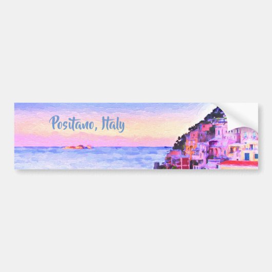 Positano, Italien Sunset Autoaufkleber (Vorne)