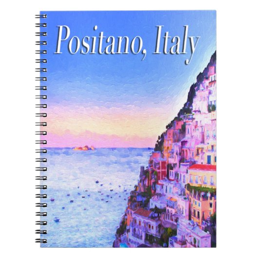Positano, Italien Sunset Notebook Notizblock (Vorderseite)
