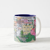 Positano, Italien-Tasse Zweifarbige Tasse (VorderseiteRechts)