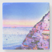 Positano, Italien Untersetzer Sunset Stone (Vorderseite)