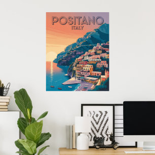 Positano Italien Vintage Reise Poster