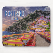 Positano Italy Cliff Zuhause Amalfi Sunset Retro