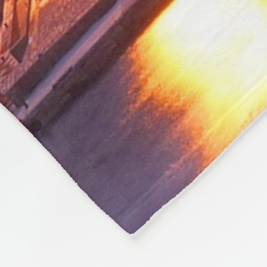 Positano Italy Fleece Blanket (Ecke)