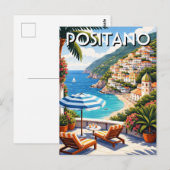 Positano Italy Postkarte (Vorne/Hinten)