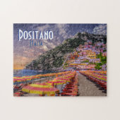 Positano Italy Retro Puzzle (Horizontal)