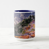 Positano Italy Sunset Amalfi Coast Travel Tasse (Zentrum)