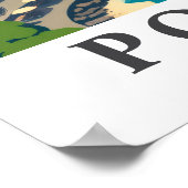 Positano Italy Vintage Travel Amalfi Coast Art Poster (Ecke)