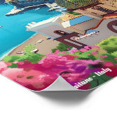 Positano Italy Vintage Travel Poster (Ecke)