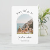 Positano Italy Wedding Save the Date Einladung (Stehend Vorderseite)