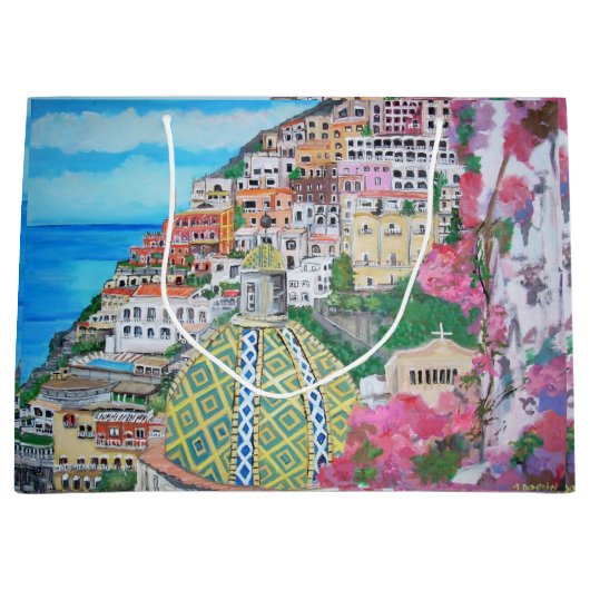 Positano - kundenspezifische Geschenk-Tasche - Große Geschenktüte (Vorderseite)