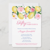 Positano Lemon 50 und fabelhafte 50. Geburtstagspa Einladung (Vorderseite)