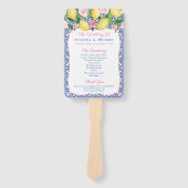 Positano Lemons Blue Tiles Wedding Program Fächer (Vorderseite)