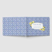 Positano Lemons Blue Tiles wünscht sich Baby Boy Gästebuch (Voll)