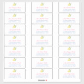 Positano Lemons Guest Envelope Address Labels (Blatt)