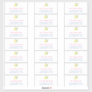 Positano Lemons Guest Envelope Address Labels
