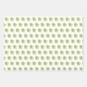Positano Lemons Monogram Blue White Tile Muster Geschenkpapier Set (Vorderseite 2)