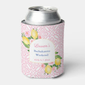 Positano Lemons Pink Blume Junggeselinnen-Abschied Dosenkühler (Kanne Vorderseite)