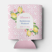 Positano Lemons Pink Blume Junggeselinnen-Abschied Dosenkühler (Rückseite)