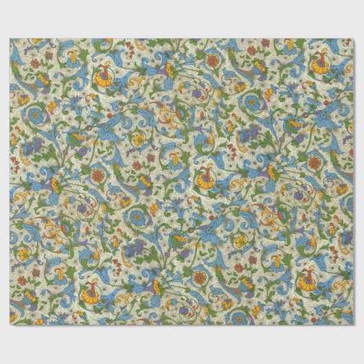 Positano mit Blumen Geschenkpapier (Flach)