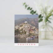 Positano Panoramaaussicht Postkarte (Stehend Vorderseite)