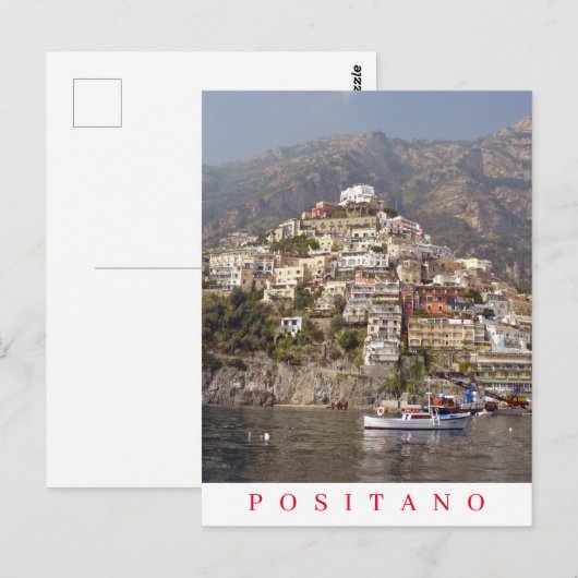 Positano Panoramaaussicht Postkarte (Vorne/Hinten)