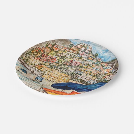 Positano Pappteller (Schrägansicht)