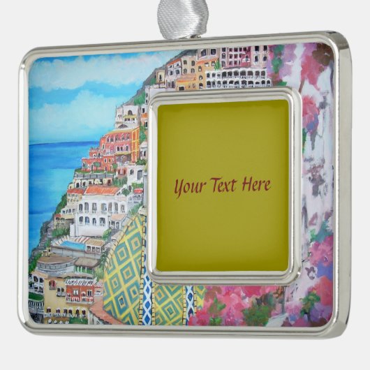 Positano - Rahmen-Ornament silber (Links)