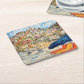 Positano Rechteckiger Pappuntersetzer (angewinkelt)